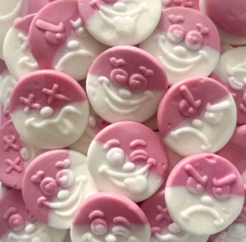 Vanilla & Raspberry Foam Smileys